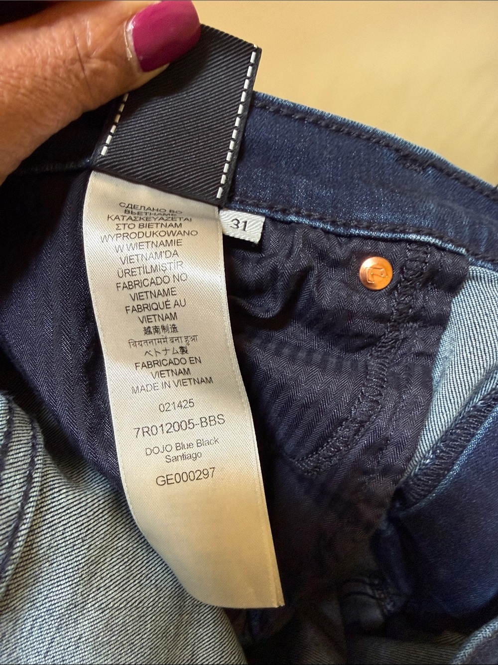 7 for all Mankind Dark Blue Women's DOJO Jeans - Picture 4 of 6